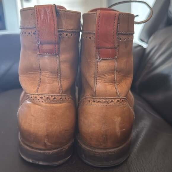 Allen Edmonds "DALTON" Men's Leather Wingtip Dress Boots 10D Walnut - Picture 6 of 16